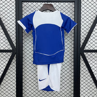 Camiseta y Pantalones Cortos para Niño Retro Brasil Away 2004
